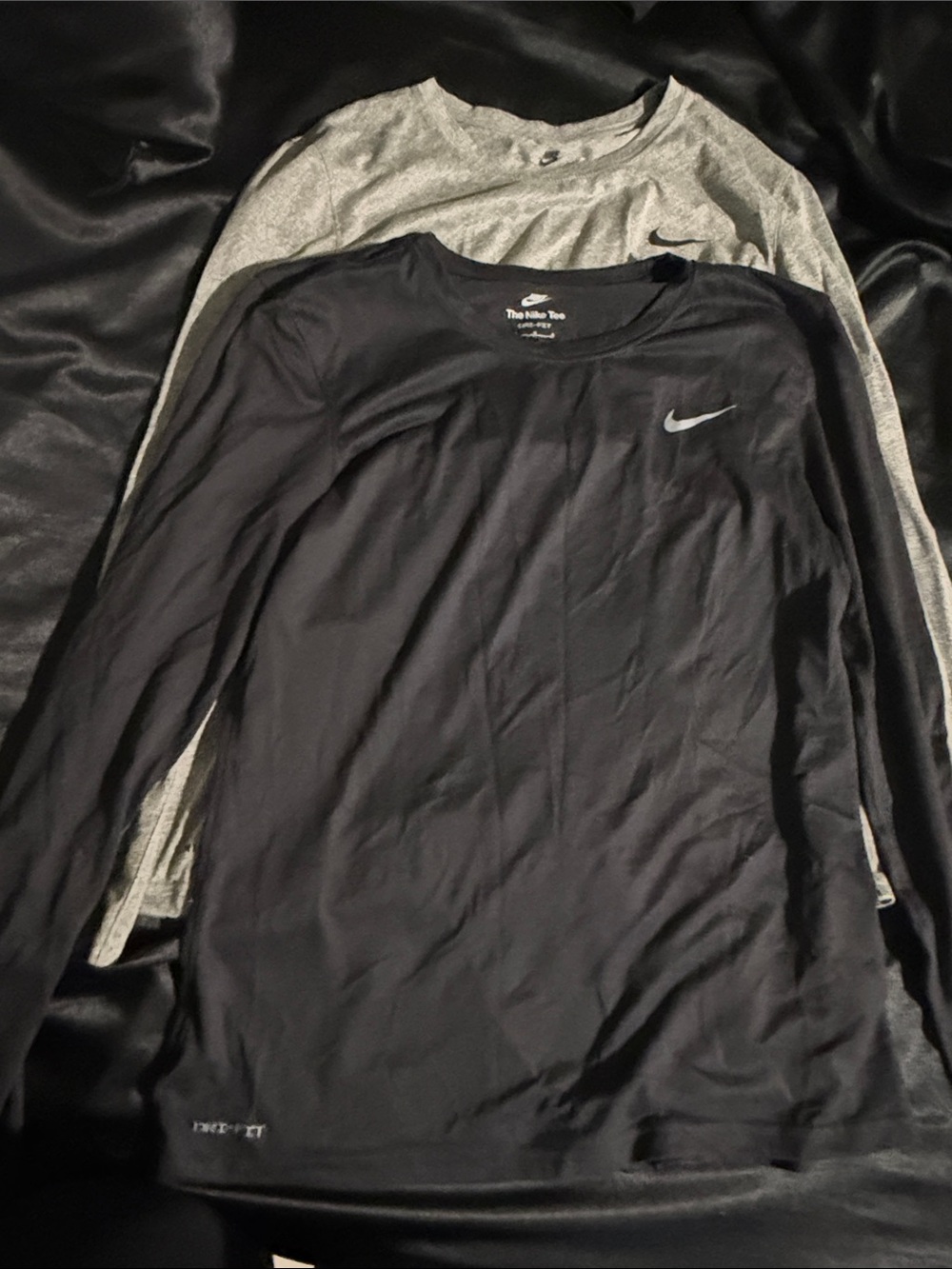 Nike Womens Long-Sleeve Dri-FIT Crew Shirt - Black